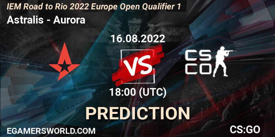 Astralis - Aurora: прогноз. 16.08.2022 at 18:00, Counter-Strike (CS2), IEM Road to Rio 2022 Europe Open Qualifier 1