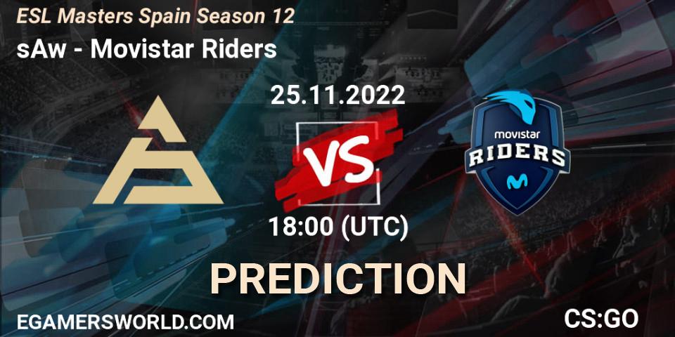 sAw - Movistar Riders: прогноз. 25.11.2022 at 18:00, Counter-Strike (CS2), ESL Masters España Season 12: Online Stage
