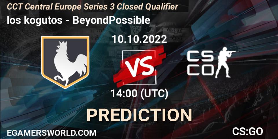 los kogutos - BeyondPossible: прогноз. 10.10.2022 at 14:00, Counter-Strike (CS2), CCT Central Europe Series 3 Closed Qualifier