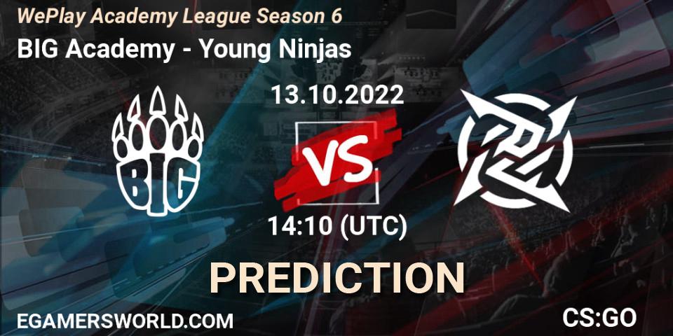 BIG Academy - Young Ninjas: прогноз. 13.10.2022 at 14:10, Counter-Strike (CS2), WePlay Academy League Season 6
