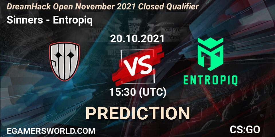 Sinners - Entropiq: прогноз. 20.10.2021 at 15:30, Counter-Strike (CS2), DreamHack Open November 2021 Closed Qualifier