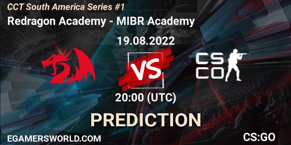 Redragon Academy - MIBR Academy: прогноз. 19.08.2022 at 20:00, Counter-Strike (CS2), CCT South America Series #1