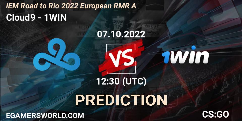 Cloud9 - 1WIN: прогноз. 07.10.2022 at 13:15, Counter-Strike (CS2), IEM Road to Rio 2022 European RMR A