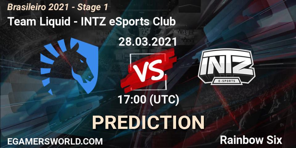 Team Liquid - INTZ eSports Club: прогноз. 28.03.2021 at 17:00, Rainbow Six, Brasileirão 2021 - Stage 1