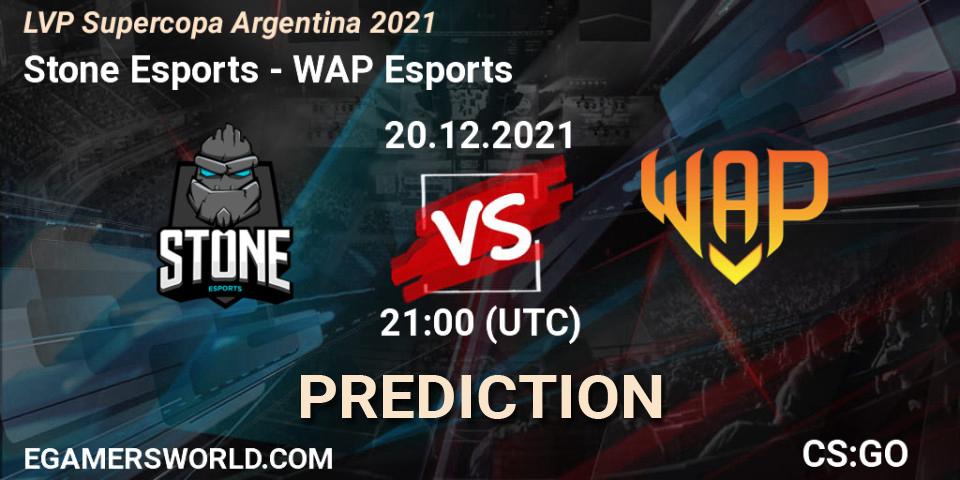 Stone Esports - WAP Esports: прогноз. 20.12.2021 at 21:00, Counter-Strike (CS2), LVP Supercopa Argentina 2021