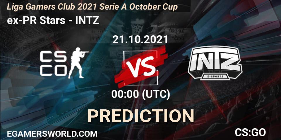 ex-PR Stars - INTZ: прогноз. 20.10.2021 at 23:40, Counter-Strike (CS2), Liga Gamers Club 2021 Serie A October Cup