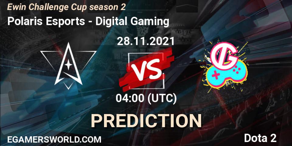 Polaris Esports - Digital Gaming: прогноз. 28.11.2021 at 04:12, Dota 2, Ewin Challenge Cup season 2