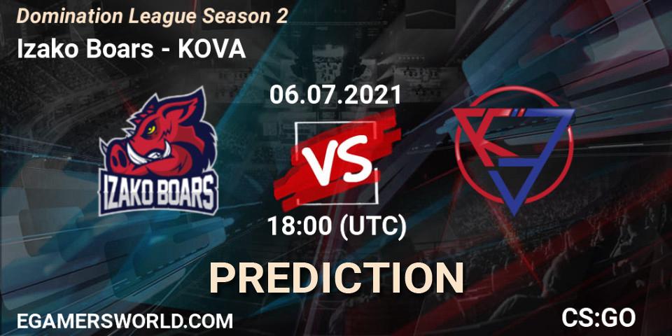 Izako Boars - KOVA: прогноз. 06.07.2021 at 18:00, Counter-Strike (CS2), Domination League Season 2