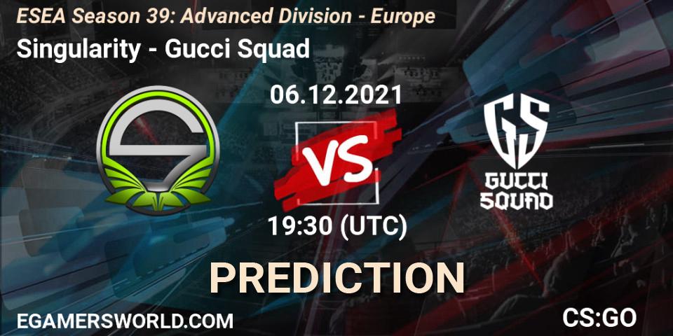 Singularity - Gucci Squad: прогноз. 06.12.21, CS2 (CS:GO), ESEA Season 39: Advanced Division - Europe