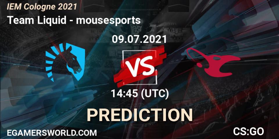 Team Liquid - mousesports: прогноз. 09.07.2021 at 15:55, Counter-Strike (CS2), IEM Cologne 2021