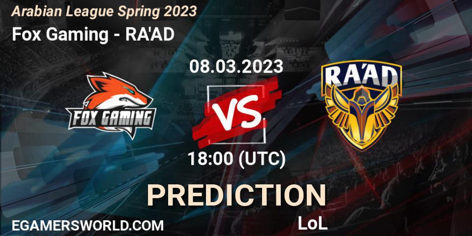 Fox Gaming - RA'AD: прогноз. 15.02.23, LoL, Arabian League Spring 2023