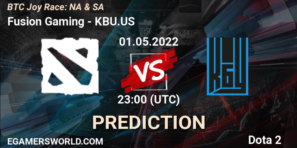 Fusion Gaming - KBU.US: прогноз. 01.05.2022 at 23:28, Dota 2, BTC Joy Race: NA & SA