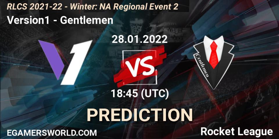 Version1 - Gentlemen: прогноз. 28.01.2022 at 18:45, Rocket League, RLCS 2021-22 - Winter: NA Regional Event 2