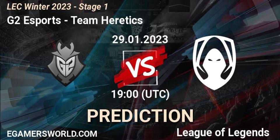 G2 Esports - Team Heretics: прогноз. 29.01.23, LoL, LEC Winter 2023 - Stage 1