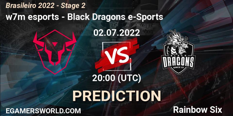 w7m esports - Black Dragons e-Sports: прогноз. 02.07.2022 at 20:00, Rainbow Six, Brasileirão 2022 - Stage 2