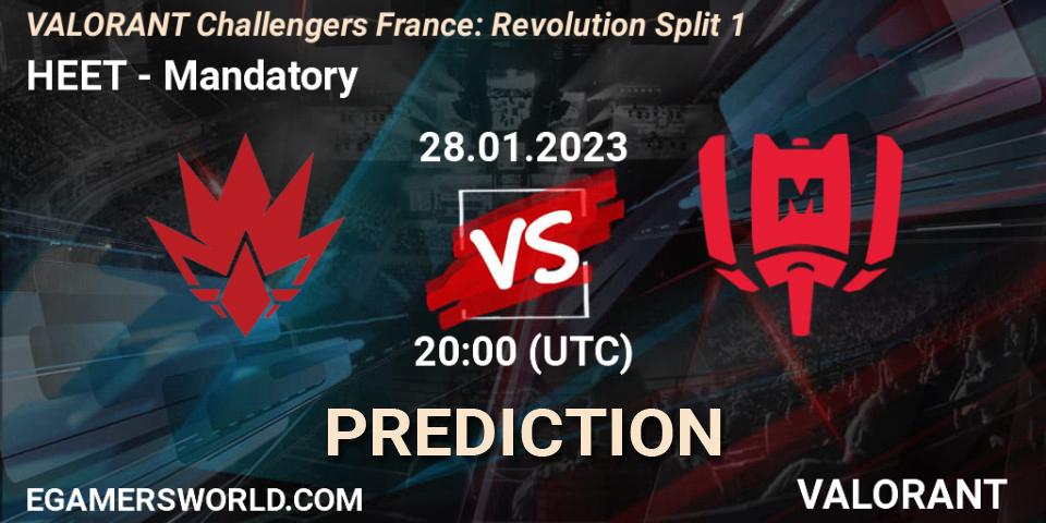 HEET - Mandatory: прогноз. 28.01.23, VALORANT, VALORANT Challengers 2023 France: Revolution Split 1