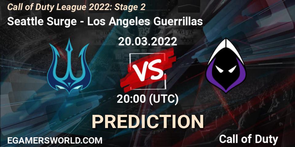 Seattle Surge - Los Angeles Guerrillas: прогноз. 20.03.2022 at 19:00, Call of Duty, Call of Duty League 2022: Stage 2