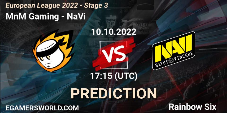 MnM Gaming - NaVi: прогноз. 10.10.22, Rainbow Six, European League 2022 - Stage 3