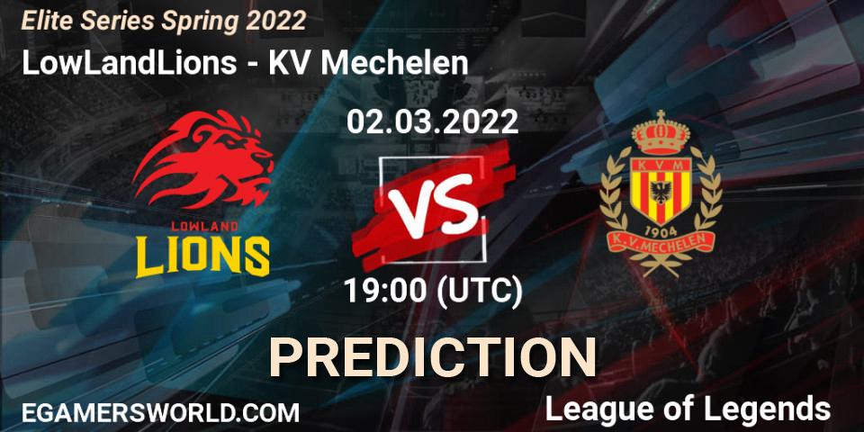 LowLandLions - KV Mechelen: прогноз. 02.03.22, LoL, Elite Series Spring 2022