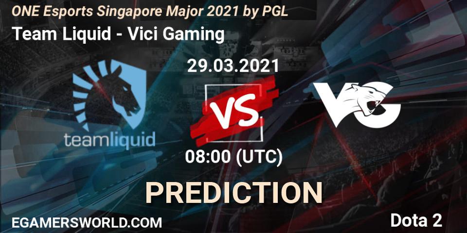 Team Liquid - Vici Gaming: прогноз. 29.03.2021 at 09:25, Dota 2, ONE Esports Singapore Major 2021