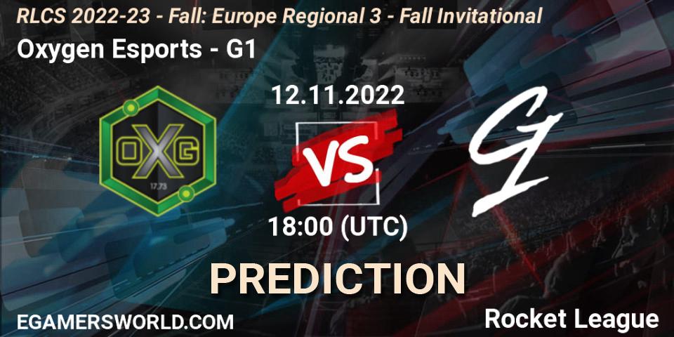 Oxygen Esports - G1: прогноз. 12.11.2022 at 17:55, Rocket League, RLCS 2022-23 - Fall: Europe Regional 3 - Fall Invitational