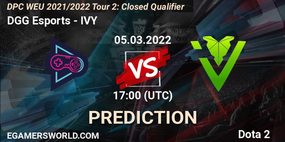 DGG Esports - IVY: прогноз. 05.03.2022 at 17:00, Dota 2, DPC WEU 2021/2022 Tour 2: Closed Qualifier
