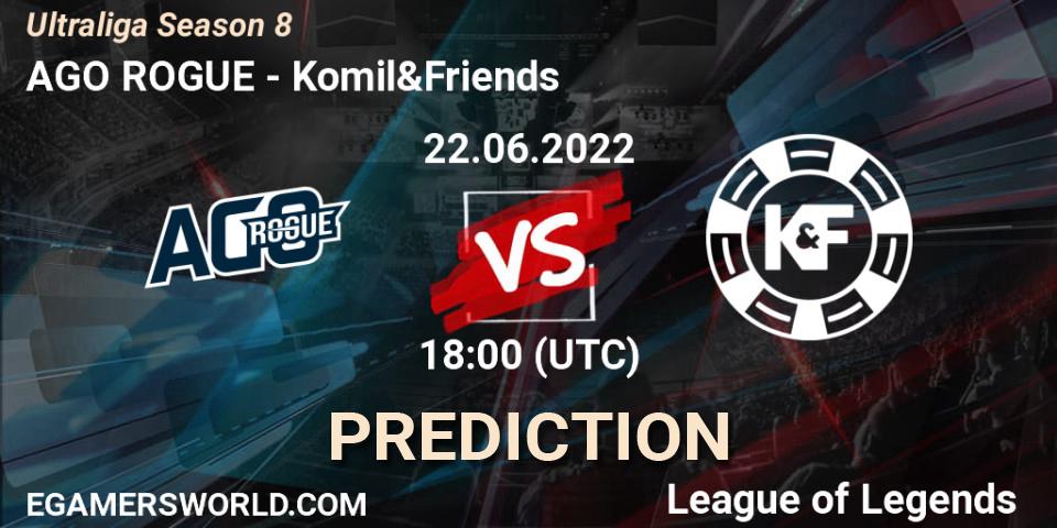AGO ROGUE - Komil&Friends: прогноз. 22.06.2022 at 18:15, LoL, Ultraliga Season 8