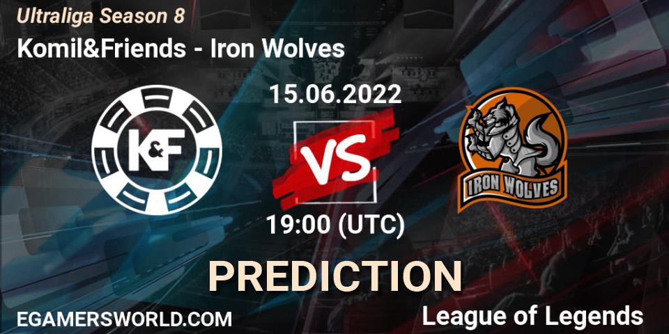 Komil&Friends - Iron Wolves: прогноз. 15.06.2022 at 19:00, LoL, Ultraliga Season 8