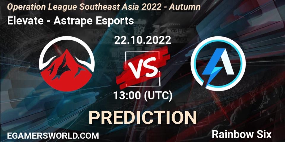 Elevate - Astrape Esports: прогноз. 23.10.2022 at 13:00, Rainbow Six, Operation League Southeast Asia 2022 - Autumn