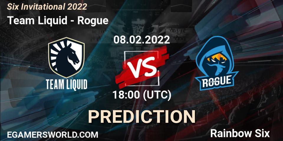 Team Liquid - Rogue: прогноз. 08.02.2022 at 18:00, Rainbow Six, Six Invitational 2022