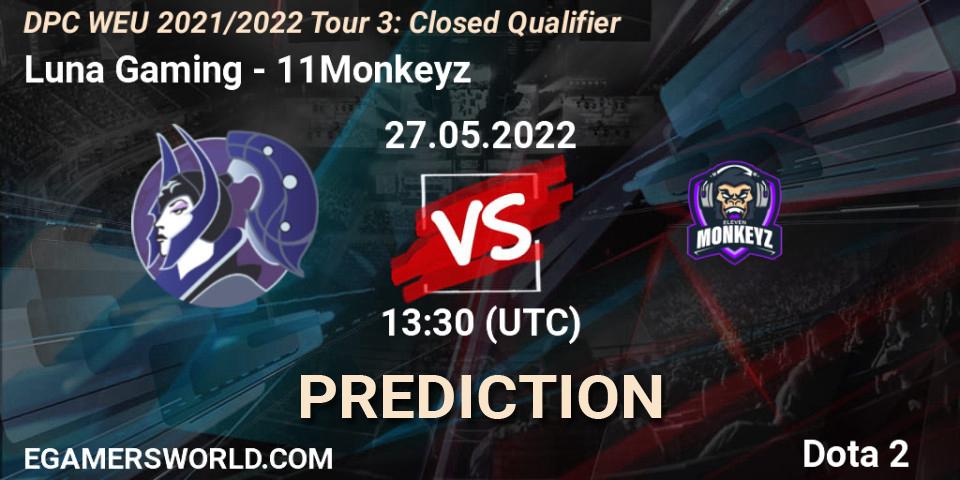 Luna Gaming - 11Monkeyz: прогноз. 27.05.2022 at 13:36, Dota 2, DPC WEU 2021/2022 Tour 3: Closed Qualifier