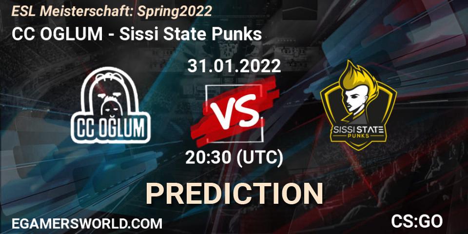 CC OGLUM - Sissi State Punks: прогноз. 31.01.2022 at 20:30, Counter-Strike (CS2), ESL Meisterschaft: Spring 2022