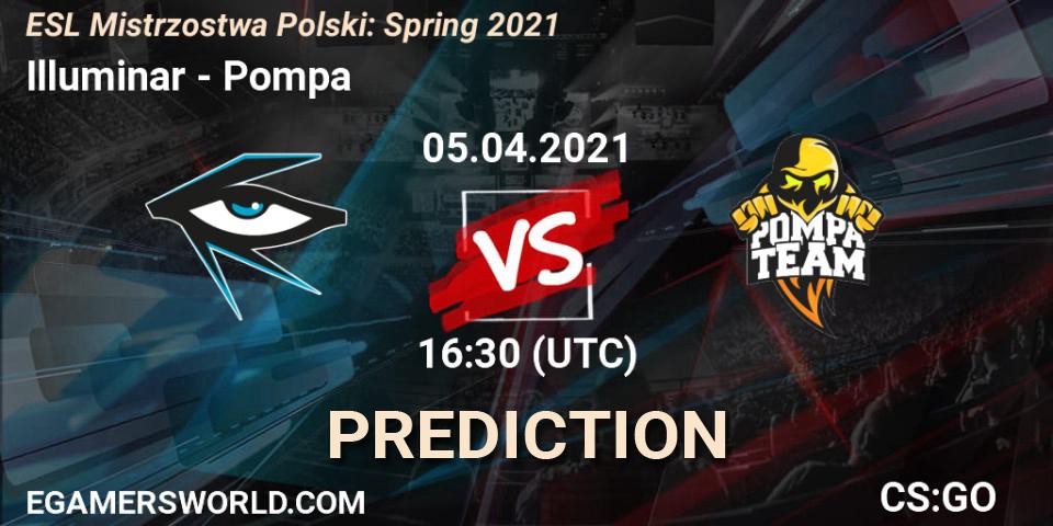 Illuminar - Pompa: прогноз. 06.04.2021 at 19:00, Counter-Strike (CS2), ESL Mistrzostwa Polski: Spring 2021