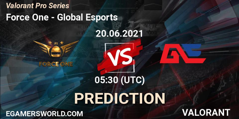 Force One - Global Esports: прогноз. 20.06.2021 at 06:30, VALORANT, Valorant Pro Series
