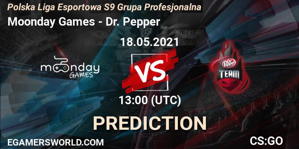 Moonday Games - Dr. Pepper: прогноз. 18.05.2021 at 13:00, Counter-Strike (CS2), Polska Liga Esportowa S9 Grupa Profesjonalna