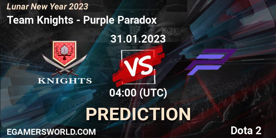 Team Knights - Purple Paradox: прогноз. 01.02.23, Dota 2, Lunar New Year 2023