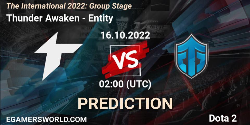 Thunder Awaken - Entity: прогноз. 16.10.2022 at 02:08, Dota 2, The International 2022: Group Stage