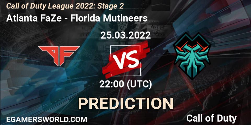 Atlanta FaZe - Florida Mutineers: прогноз. 25.03.2022 at 22:30, Call of Duty, Call of Duty League 2022: Stage 2