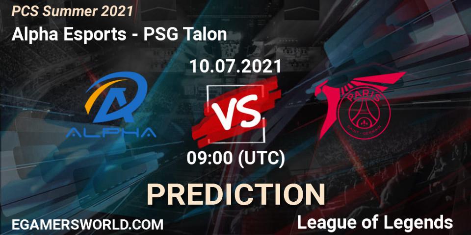 Alpha Esports - PSG Talon: прогноз. 10.07.2021 at 09:00, LoL, PCS Summer 2021