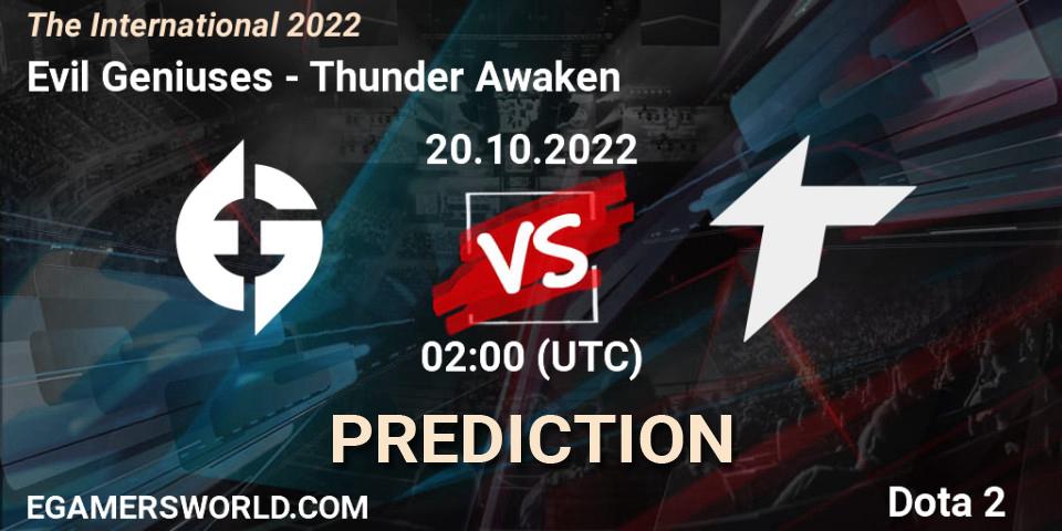 Evil Geniuses - Thunder Awaken: прогноз. 20.10.22, Dota 2, The International 2022