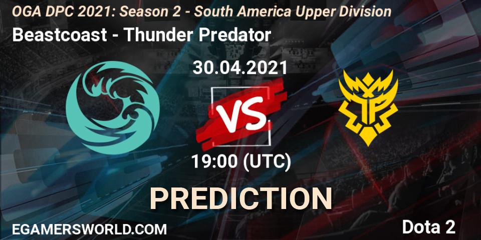 Beastcoast - Thunder Predator: прогноз. 30.04.2021 at 19:18, Dota 2, OGA DPC 2021: Season 2 - South America Upper Division
