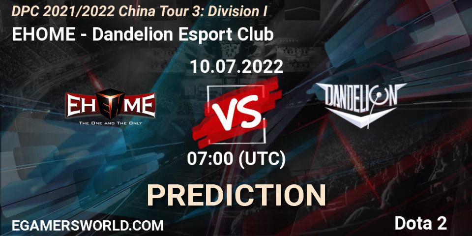 EHOME - Dandelion Esport Club: прогноз. 10.07.2022 at 06:58, Dota 2, DPC 2021/2022 China Tour 3: Division I