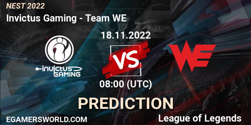 Invictus Gaming - Team WE: прогноз. 18.11.2022 at 10:00, LoL, NEST 2022