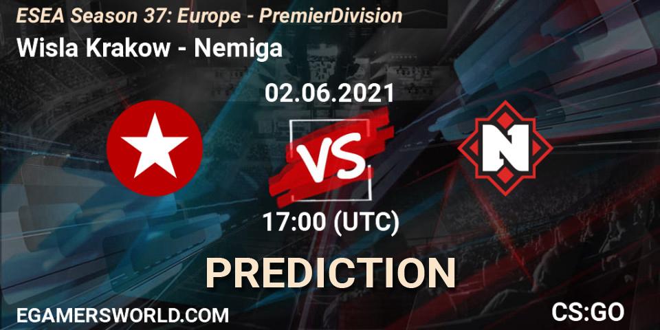 Wisla Krakow - Nemiga: прогноз. 02.06.2021 at 17:00, Counter-Strike (CS2), ESEA Season 37: Europe - Premier Division