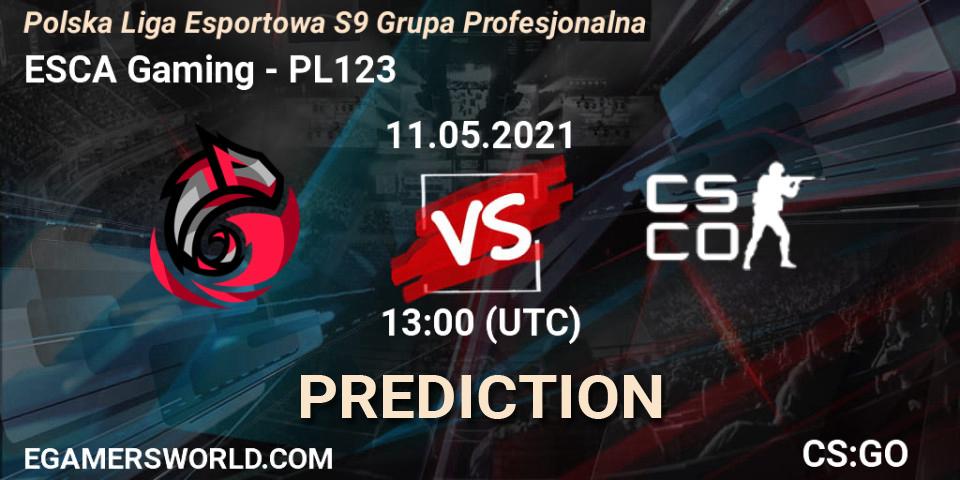 ESCA Gaming - PL123: прогноз. 11.05.2021 at 13:00, Counter-Strike (CS2), Polska Liga Esportowa S9 Grupa Profesjonalna