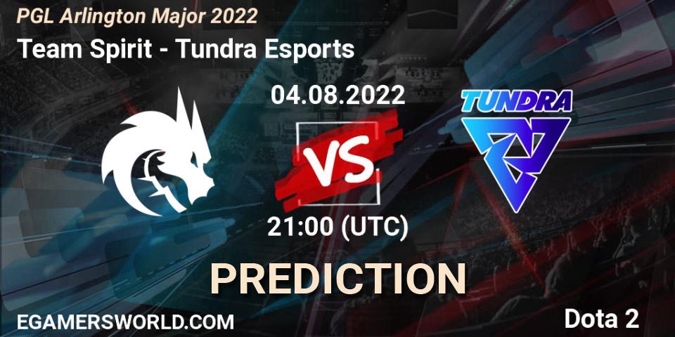 Team Spirit - Tundra Esports: прогноз. 04.08.2022 at 22:04, Dota 2, PGL Arlington Major 2022 - Group Stage
