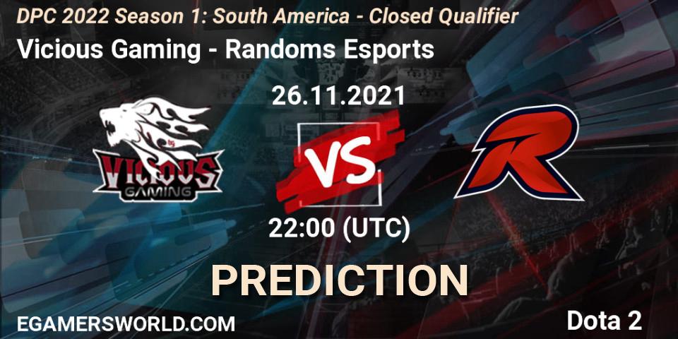 Vicious Gaming - Randoms Esports: прогноз. 26.11.21, Dota 2, DPC 2022 Season 1: South America - Closed Qualifier