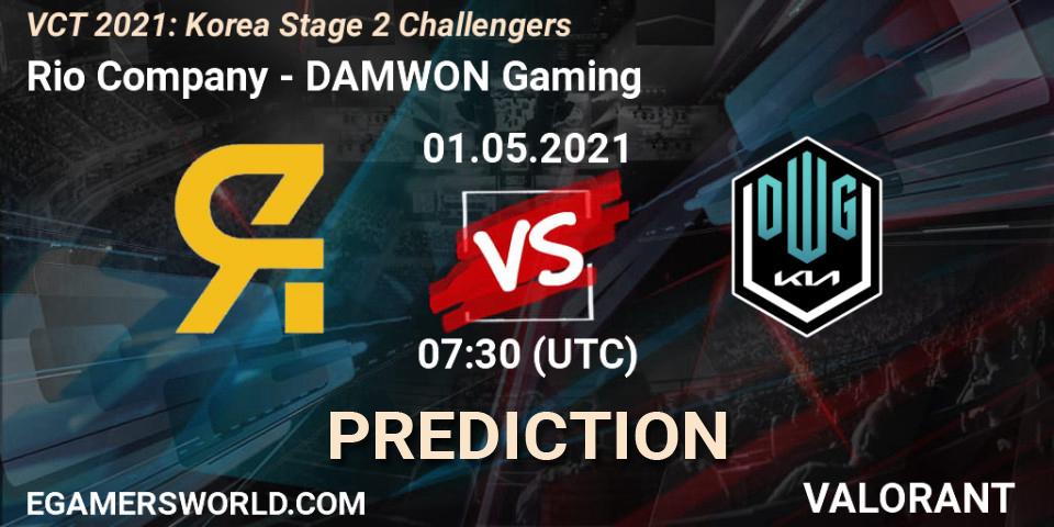 Rio Company - DAMWON Gaming: прогноз. 01.05.2021 at 07:30, VALORANT, VCT 2021: Korea Stage 2 Challengers