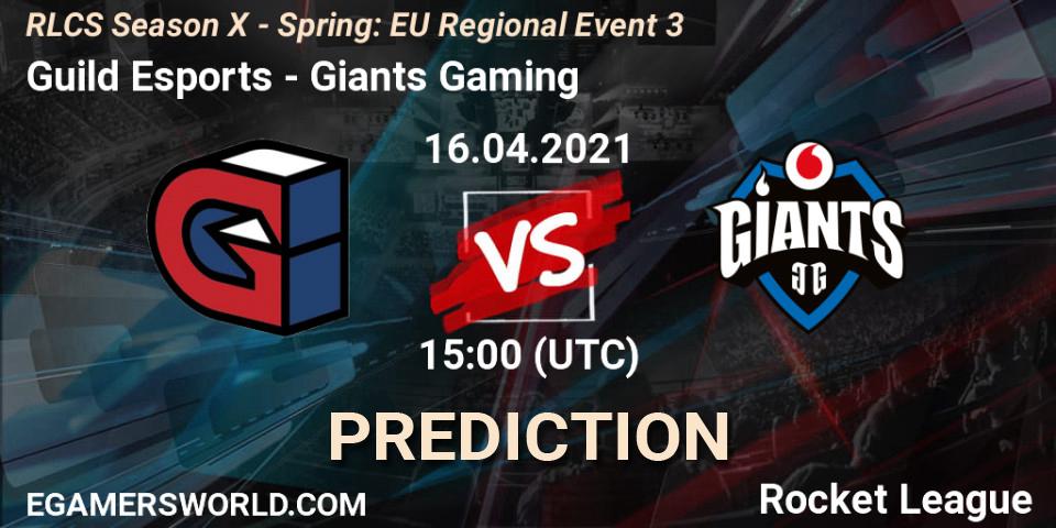 Guild Esports - Giants Gaming: прогноз. 16.04.2021 at 15:00, Rocket League, RLCS Season X - Spring: EU Regional Event 3