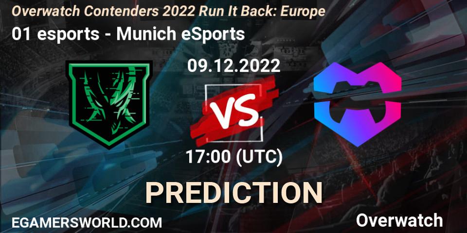 01 esports - Munich eSports: прогноз. 09.12.22, Overwatch, Overwatch Contenders 2022 Run It Back: Europe